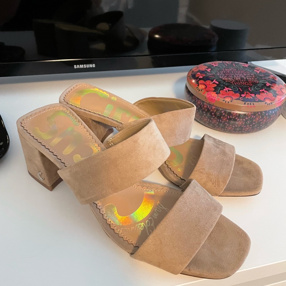 Sam Edelman Tan Block Heel Sandals